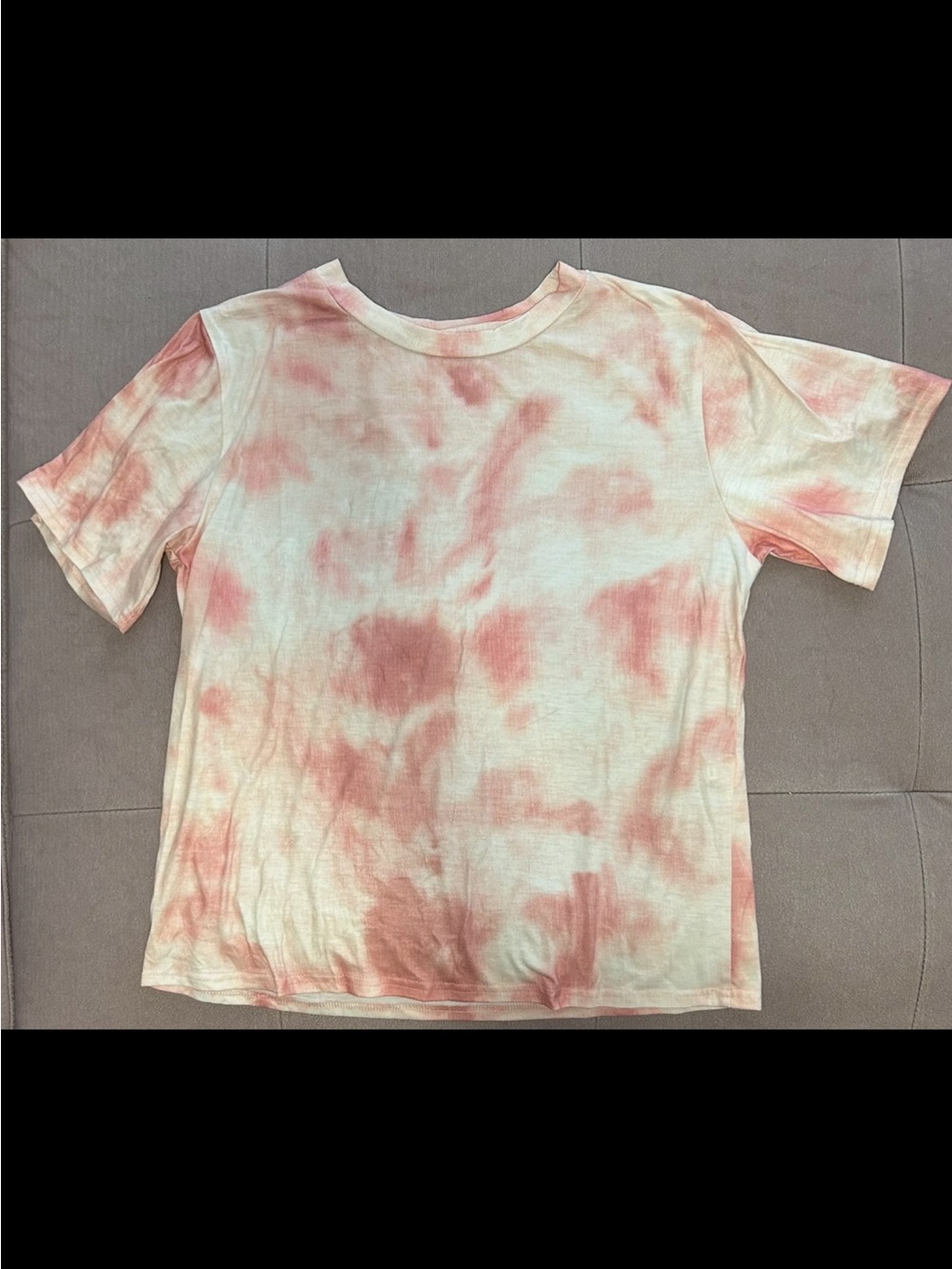 SHEIN Kids Short Sleeve Tie-Dye Tee in Pink and Cream